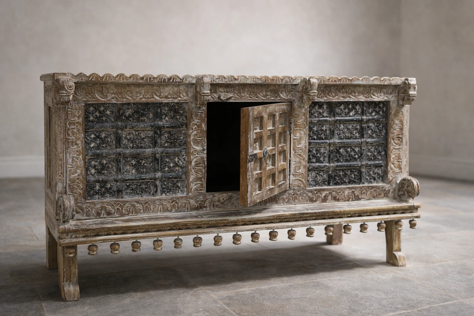 Antique Wooden Wardrobe Handcrafted